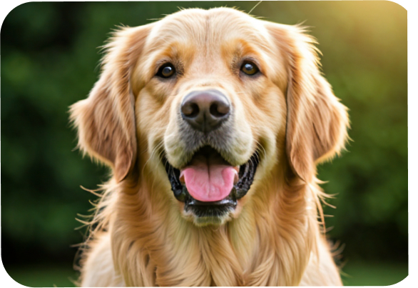 Warm pet portrait